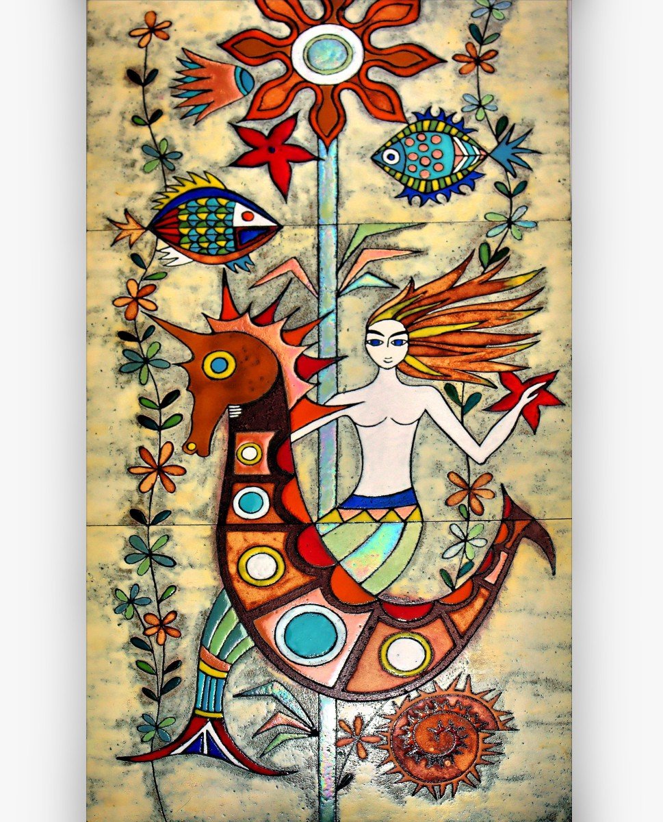 Picard 1950-70 Important Ceramic Panel-photo-8