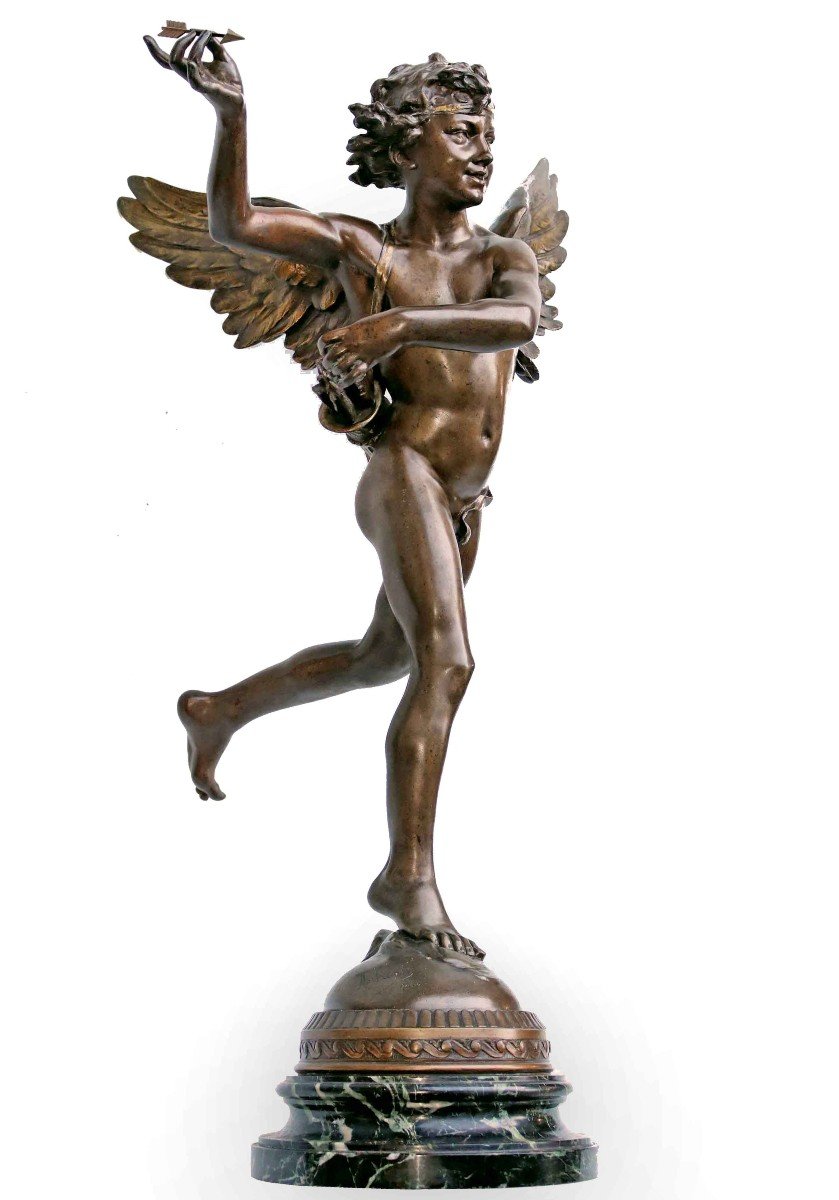 Itasse (paris 1830-1893)  Grand Bronze "love Conquers"