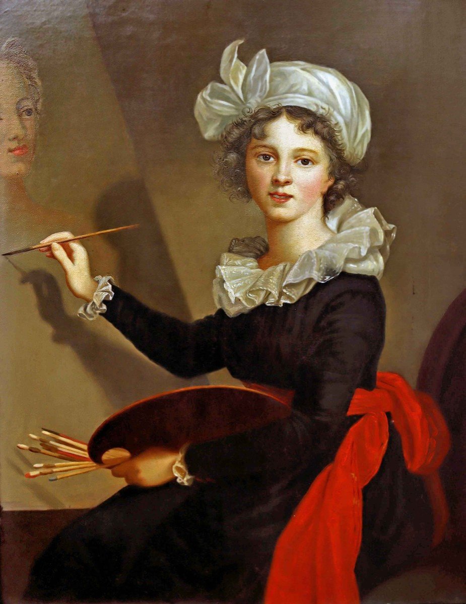 Portrait XIXe Louise Elisabeth Vigée Le Brun (1755 - 1842)-photo-2