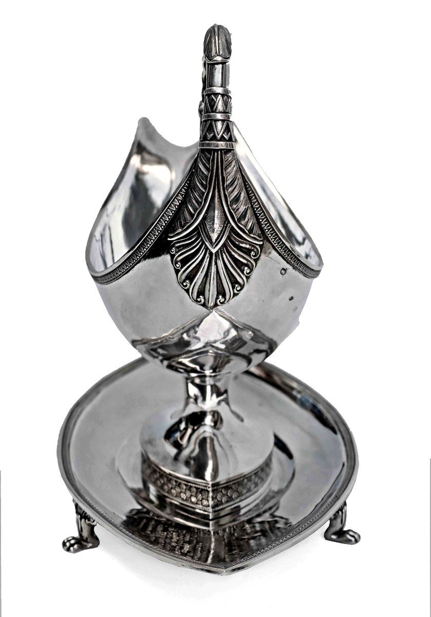 Saucière Empire Argent Massif Orfèvre Guillaume RICHARD Paris-photo-4