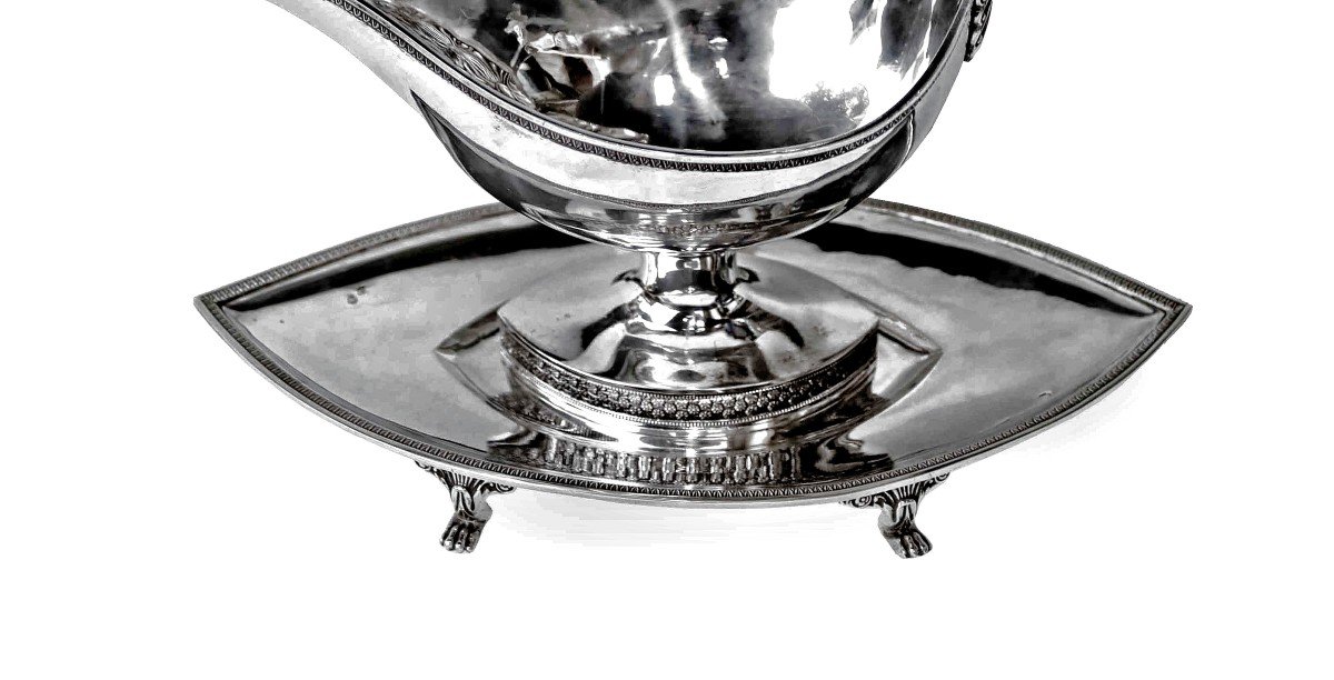 Saucière Empire Argent Massif Orfèvre Guillaume RICHARD Paris-photo-7