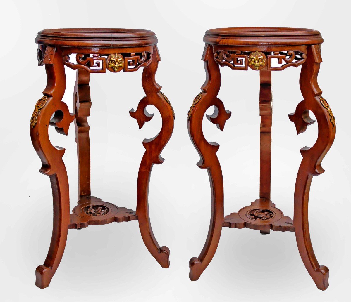 Pair Of Japanese Bolsters Attributed To Gabriel Viardot