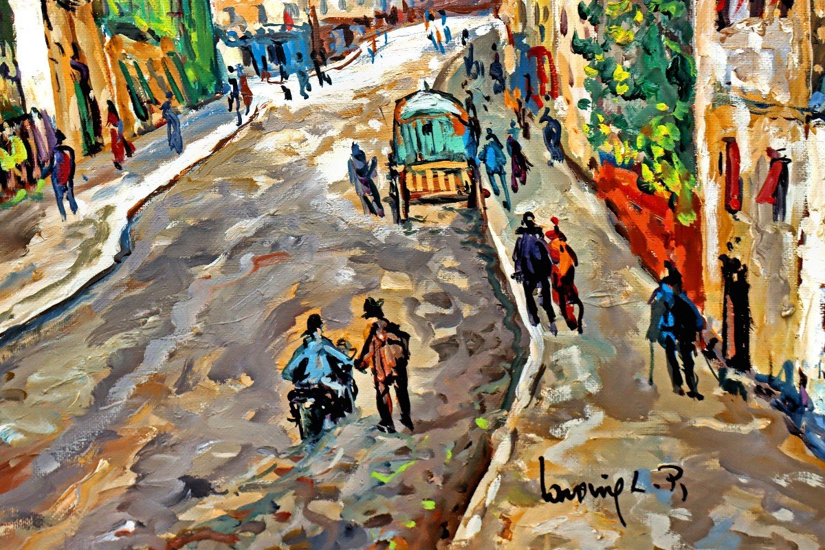 Robert Lavoine (1916-1999) Painting Of Montmartre-photo-6