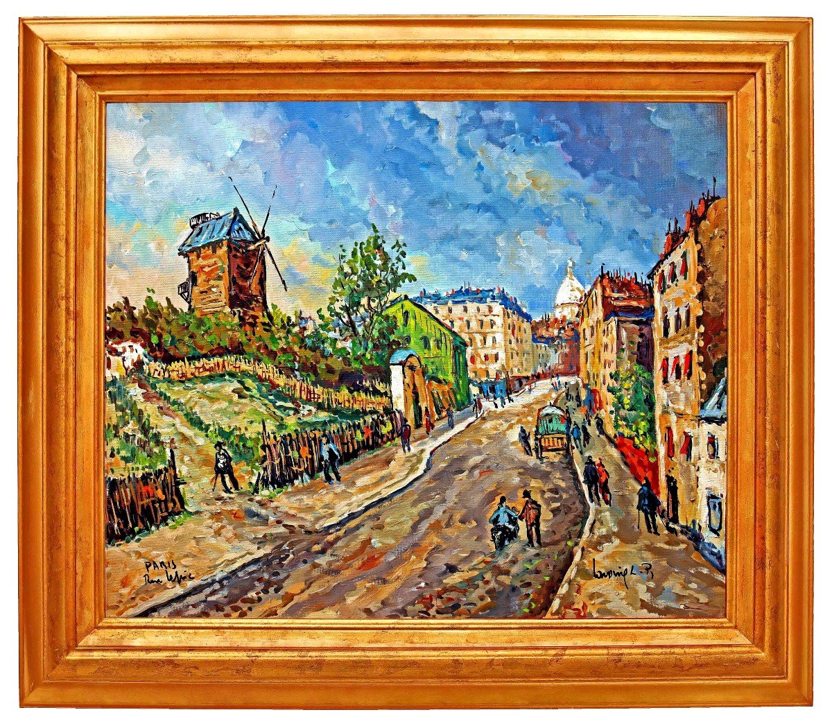 Robert Lavoine (1916-1999) Painting Of Montmartre