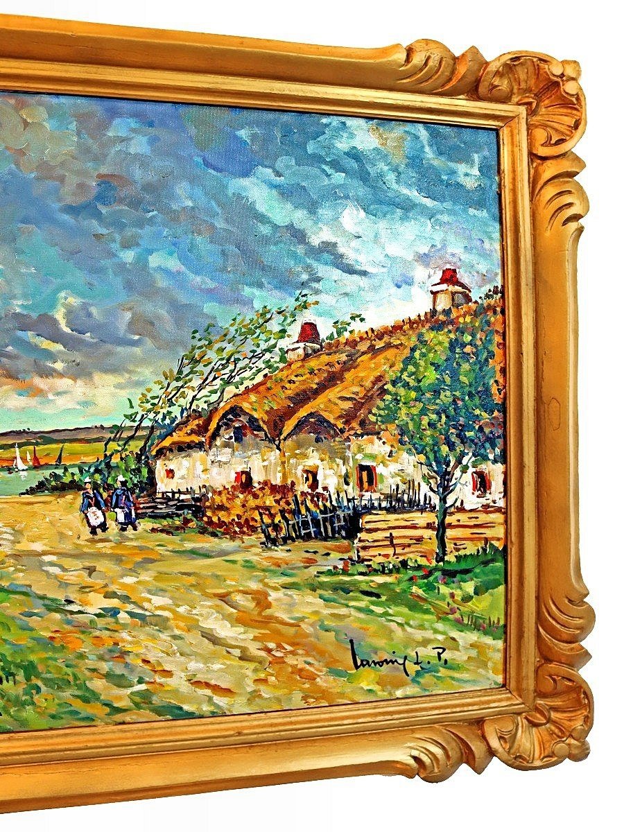 Robert Lavoine (1916-1999) Painting -brittany Pont Aven--photo-3