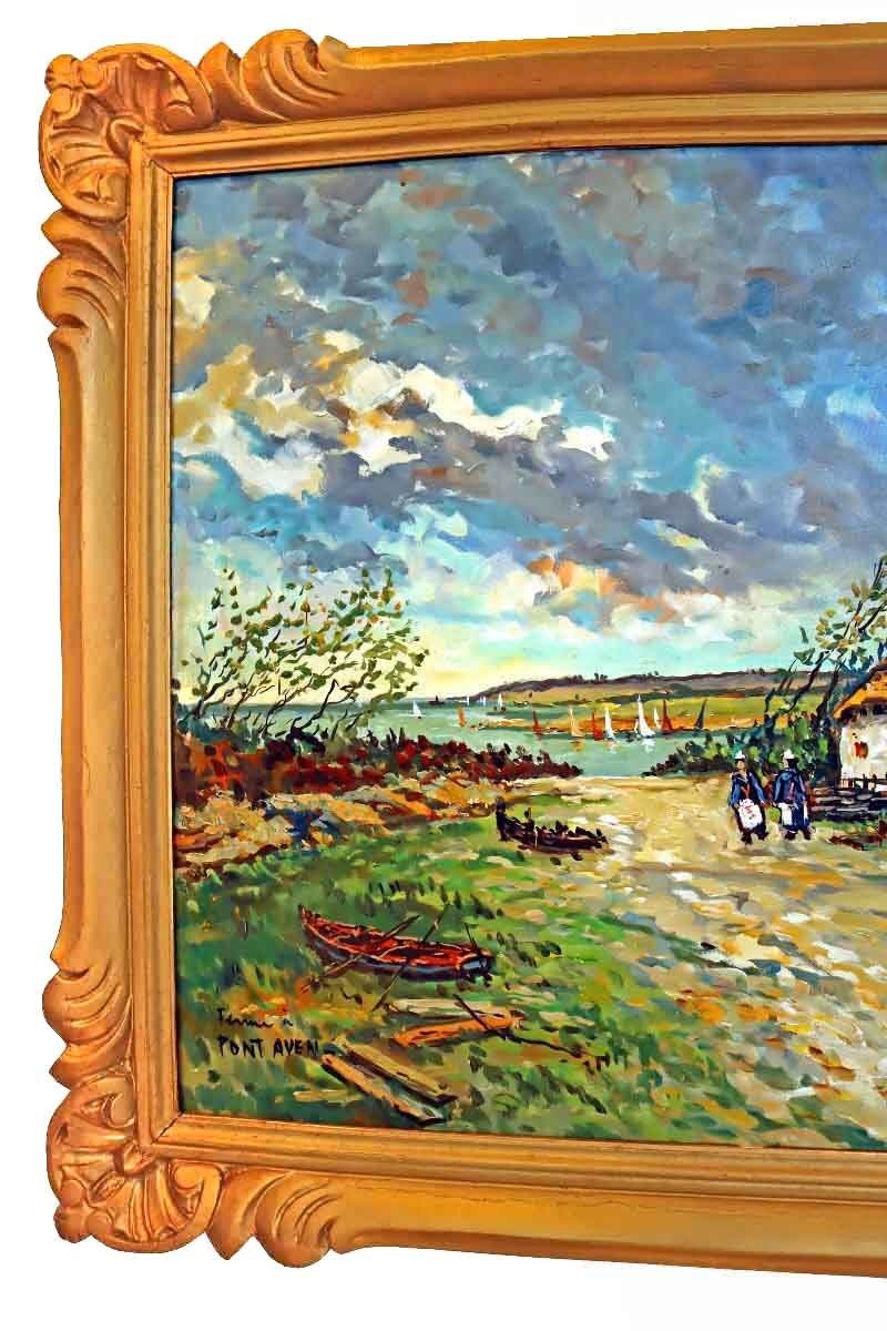 Robert Lavoine (1916-1999) Painting -brittany Pont Aven--photo-4