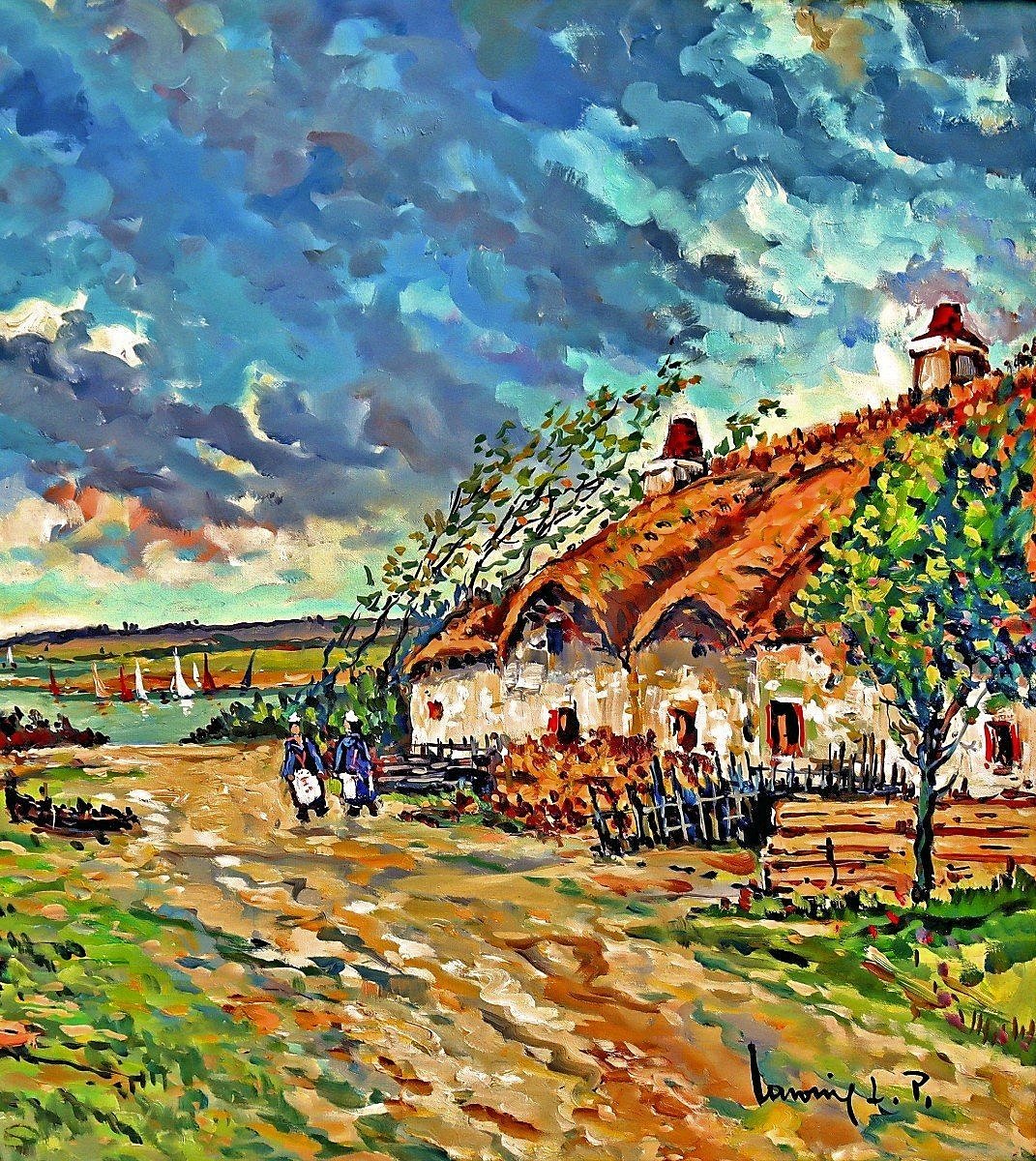 Robert Lavoine (1916-1999) Painting -brittany Pont Aven--photo-3
