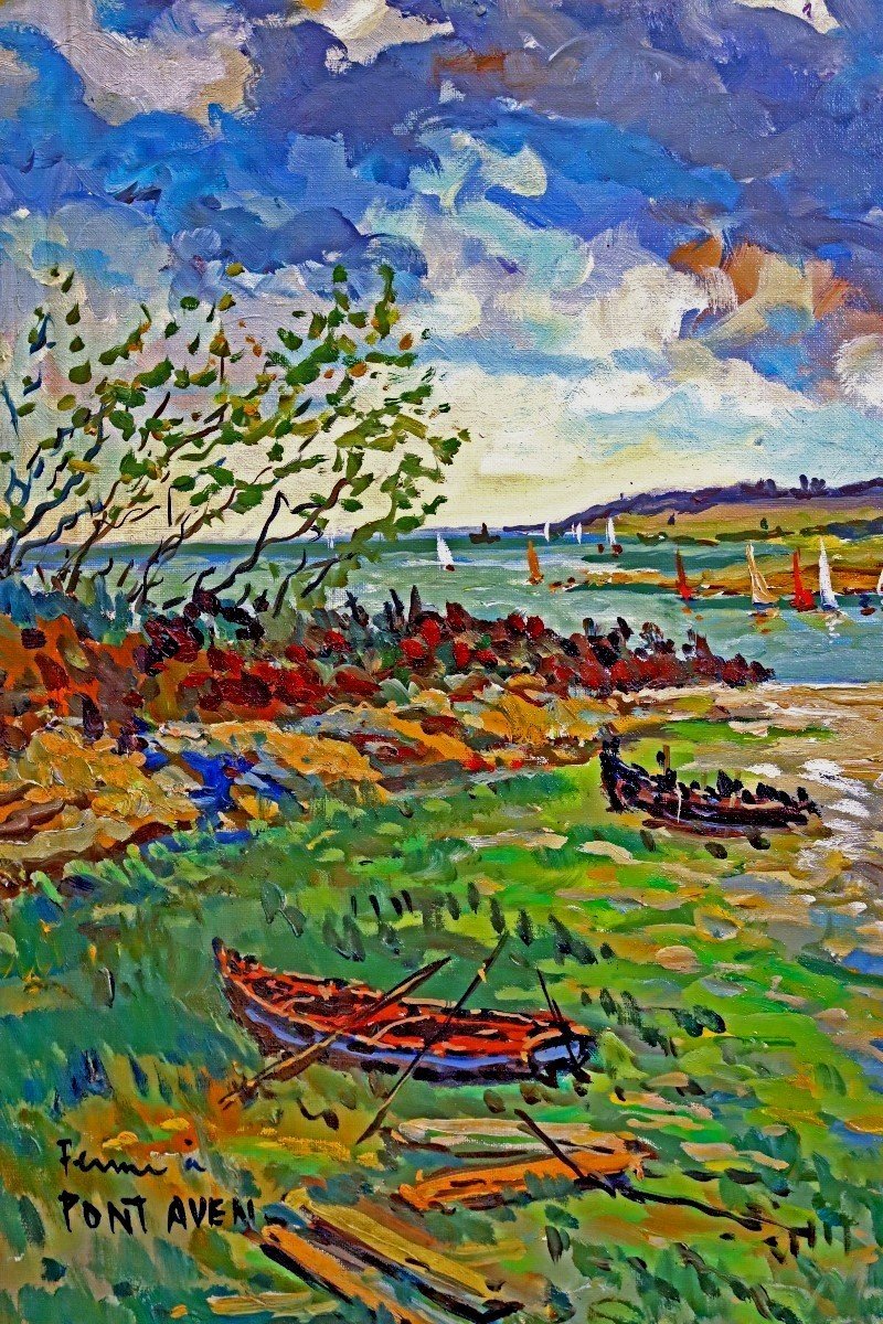 Robert Lavoine (1916-1999) Painting -brittany Pont Aven--photo-5