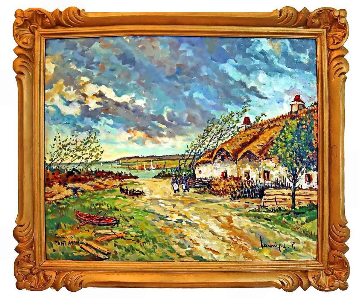 Robert Lavoine (1916-1999) Painting -brittany Pont Aven-