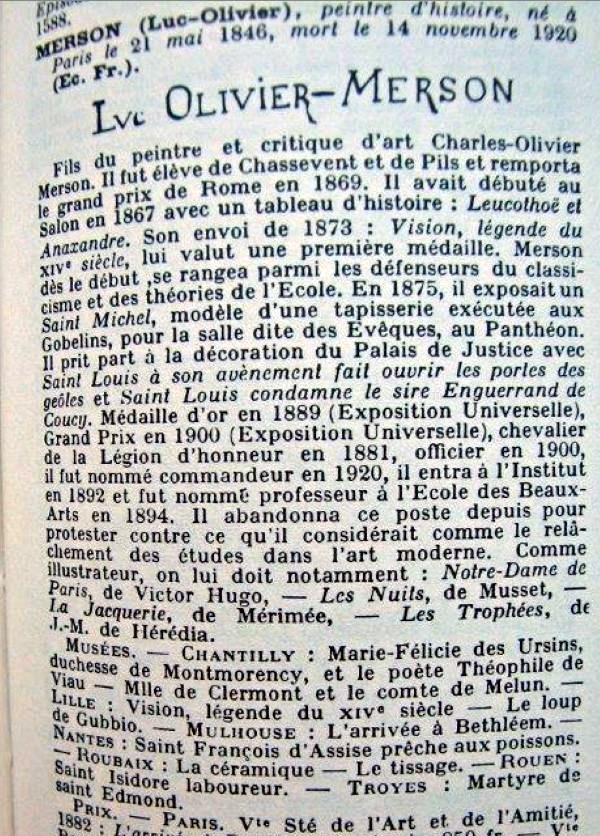 Luc Olivier MERSON (1846-1920) peinture datée 1896-photo-4