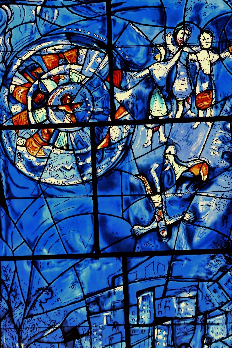 Marc CHAGALL (1887-1985) Diptyque en Verre Emaillé-photo-1