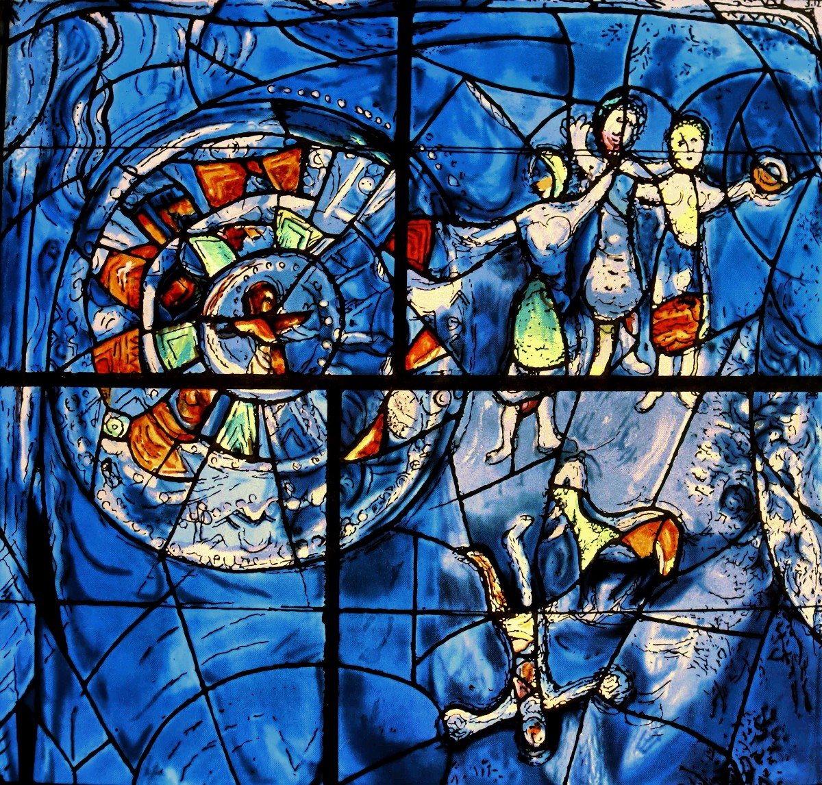 Marc CHAGALL (1887-1985) Diptyque en Verre Emaillé-photo-8