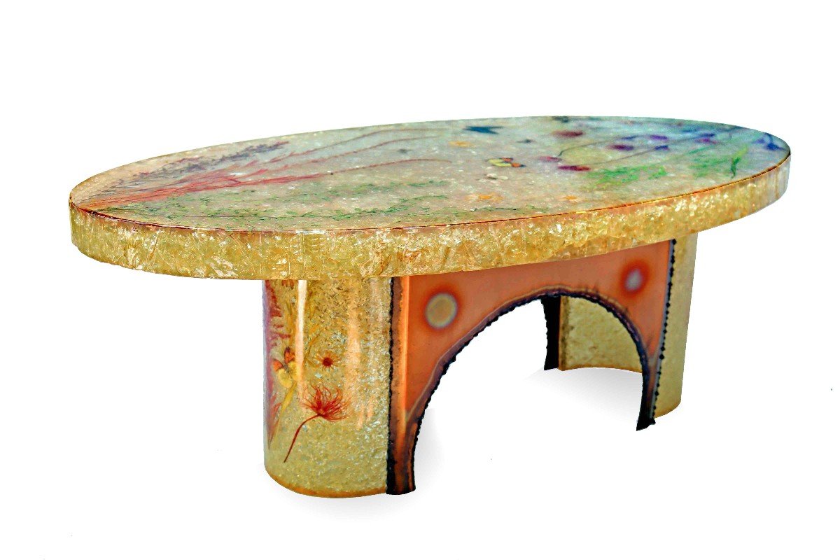 Accolay Table Basse Eclairante 1960-70-photo-3