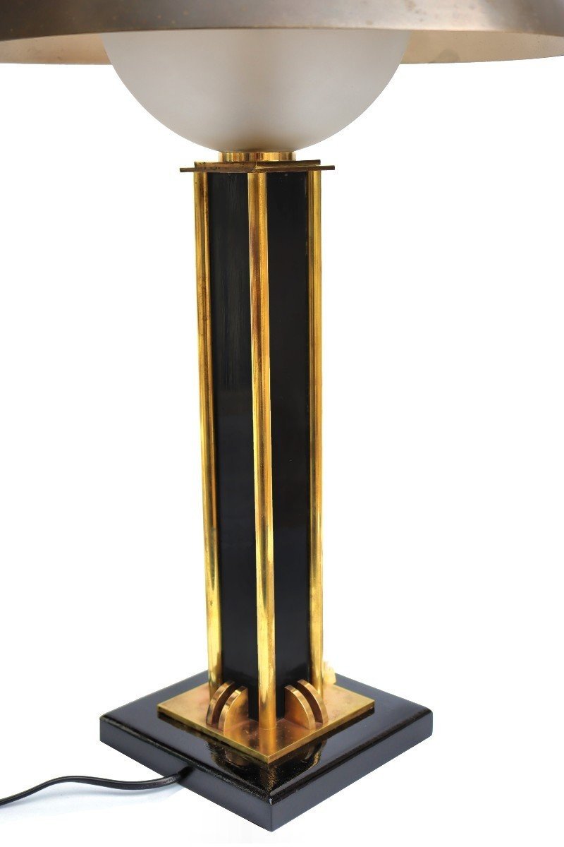 Jacques ADNET (1900-1984) Lampe Art Déco Répertoriée-photo-1