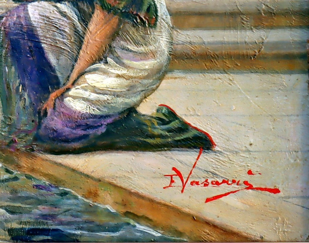 Emilio VASARRI (1862-1928) Rome Femmes au Bain -photo-2