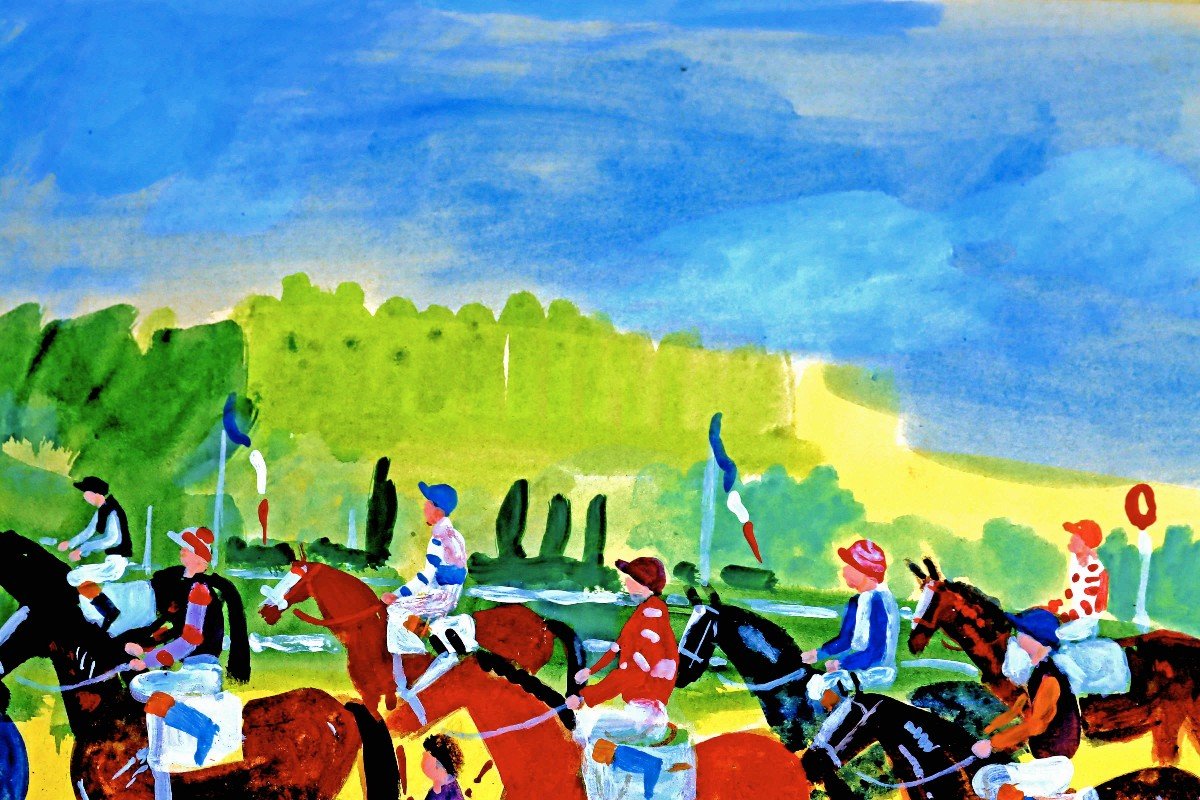 Maurice Dupuy (20th) Racehorses In Deauville-photo-1