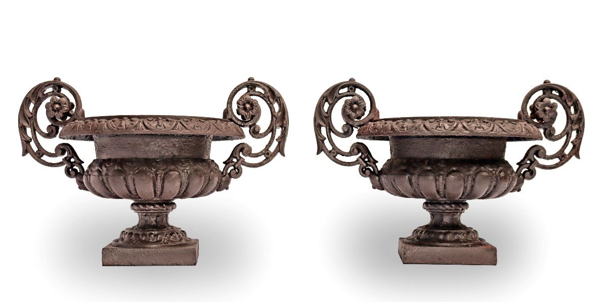 Authentique Paire De Vases Médicis XIXe