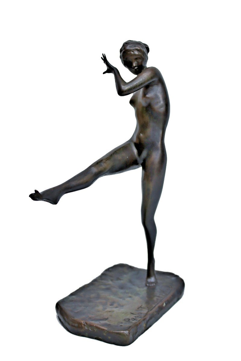 Le Prince Troubetzkoy (1866-1938) Bronze Danseuse Figurant Lady Constance-photo-1