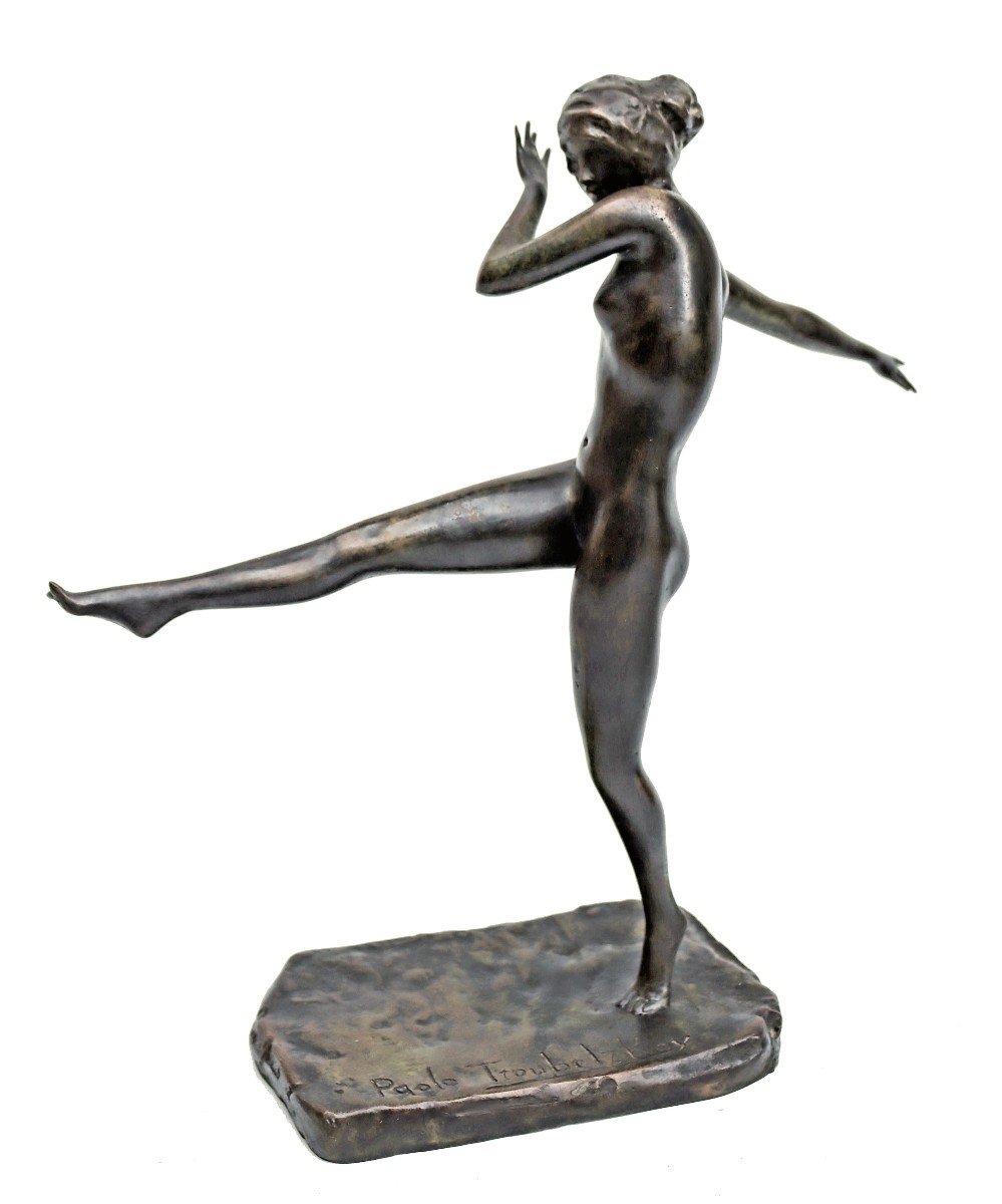 Le Prince Troubetzkoy (1866-1938) Bronze Danseuse Figurant Lady Constance-photo-3