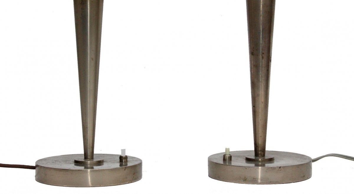 Jean Perzel (1892-1986) Pair Of Art Deco Lamps -photo-2