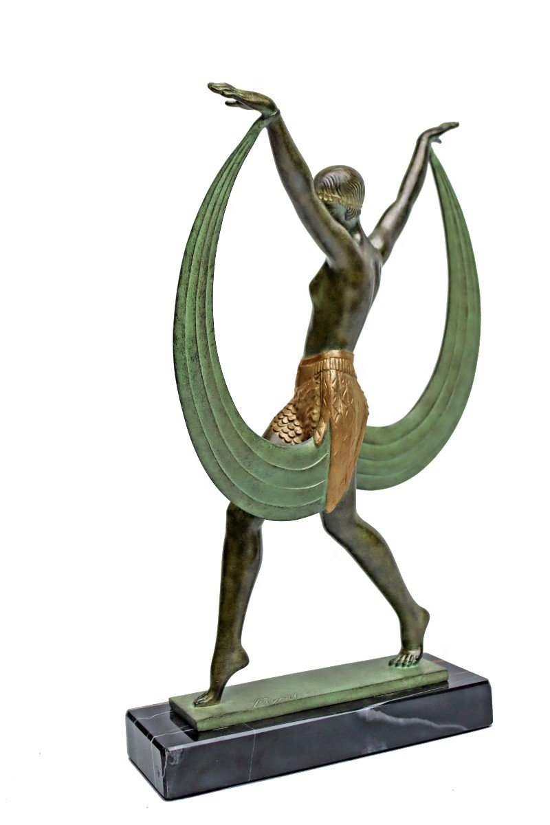 Pierre Le Faguays  (1892-1962) "Lysis" Grande Danseuse Art Déco-photo-4