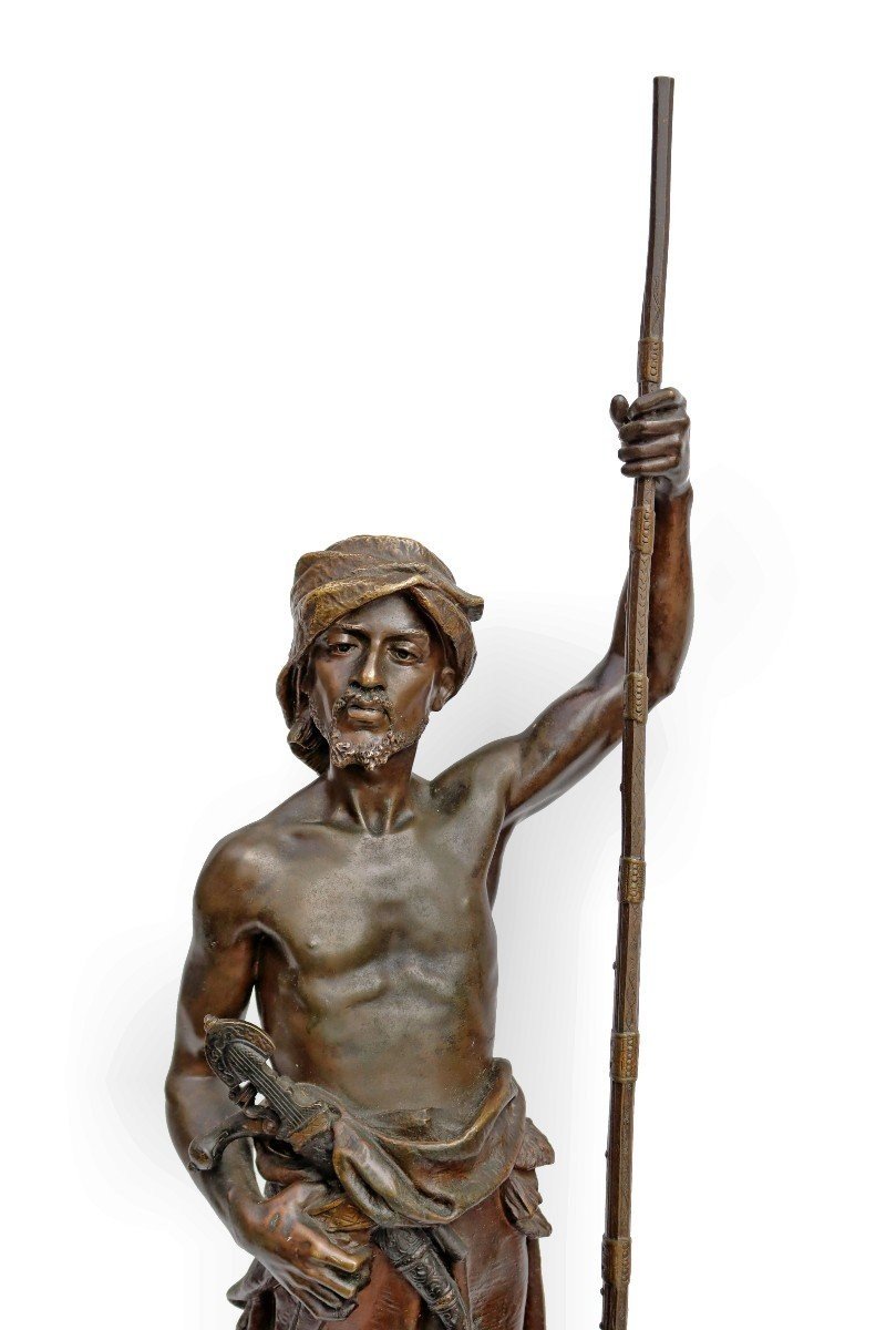Joaquin Anglés Cañé 19th Century Orientalist Bronze (height 90 Cm)-photo-1