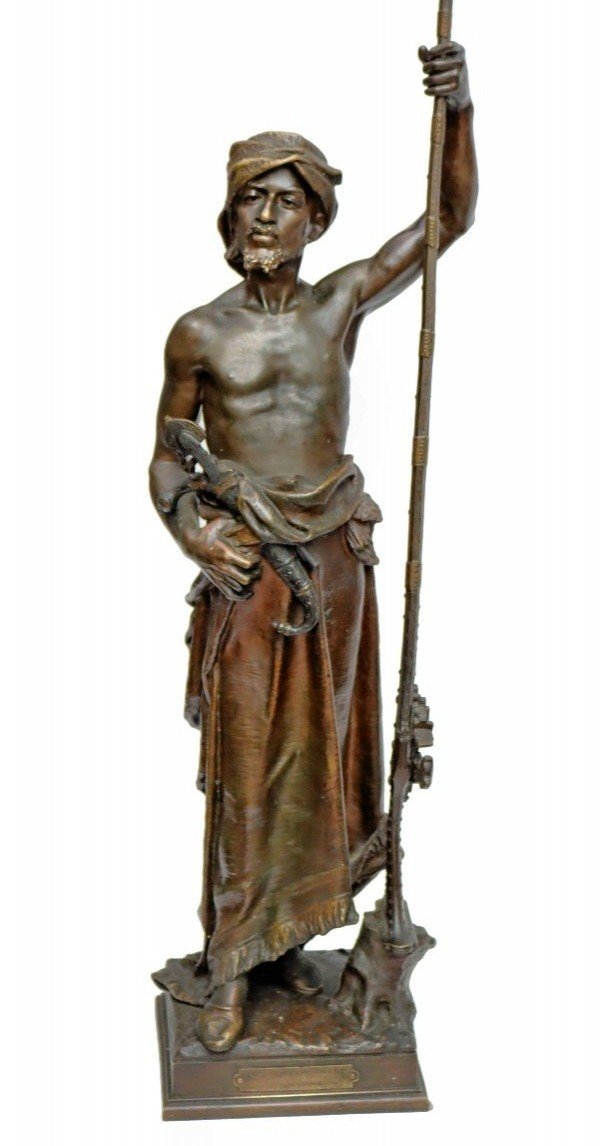 Joaquin Anglés Cañé 19th Century Orientalist Bronze (height 90 Cm)
