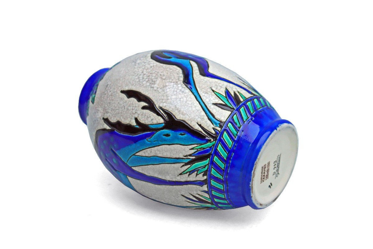 Charles Catteau (1880-1966) Vase Kéramis Art Déco-photo-6
