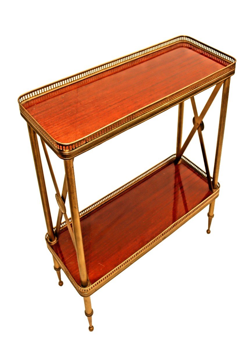 Maison Jansen Table Console à Croisillons Circa 1950-photo-1