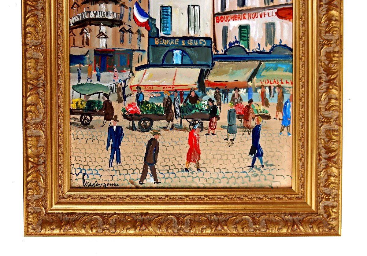 Lucien Genin (1894-1953) Shopping District In Paris -photo-3