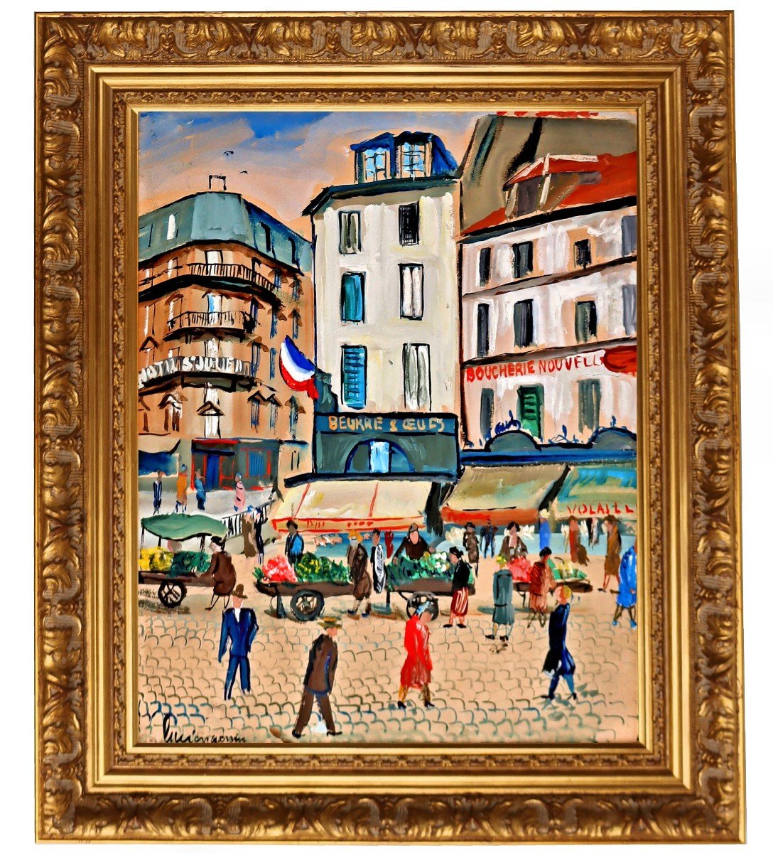 Lucien Genin (1894-1953) Shopping District In Paris 
