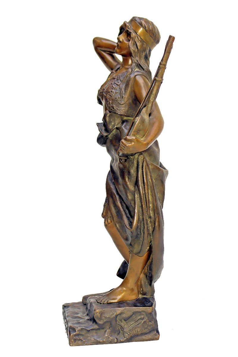 E. Villanis (1858-1914) Orientalist Bronze-photo-4