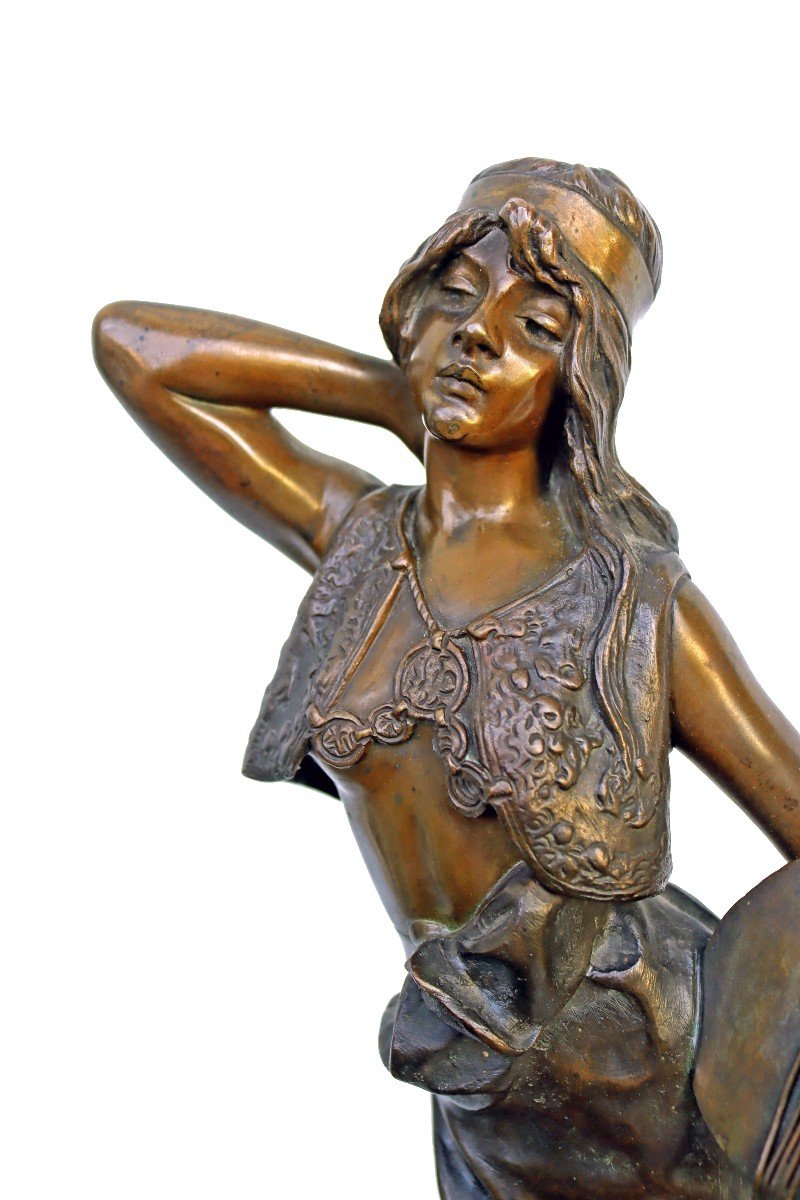 E. Villanis (1858-1914) Orientalist Bronze-photo-4