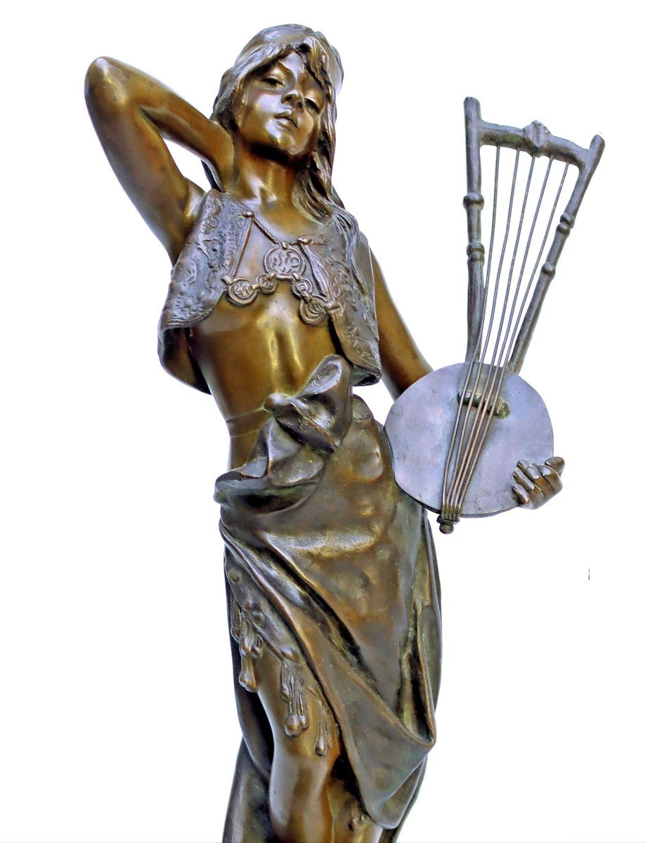 E. Villanis (1858-1914) Orientalist Bronze-photo-3