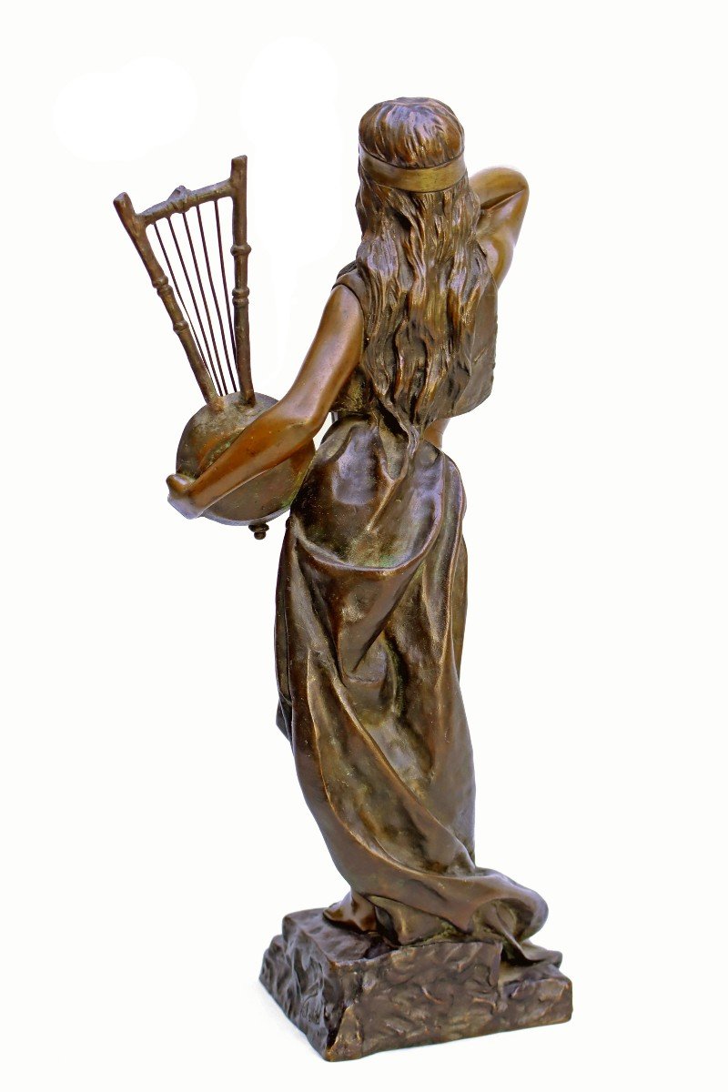E. Villanis (1858-1914) Orientalist Bronze-photo-1