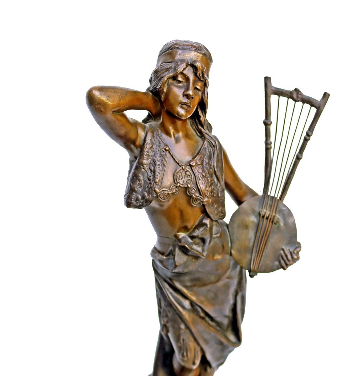 E. Villanis (1858-1914) Orientalist Bronze-photo-2