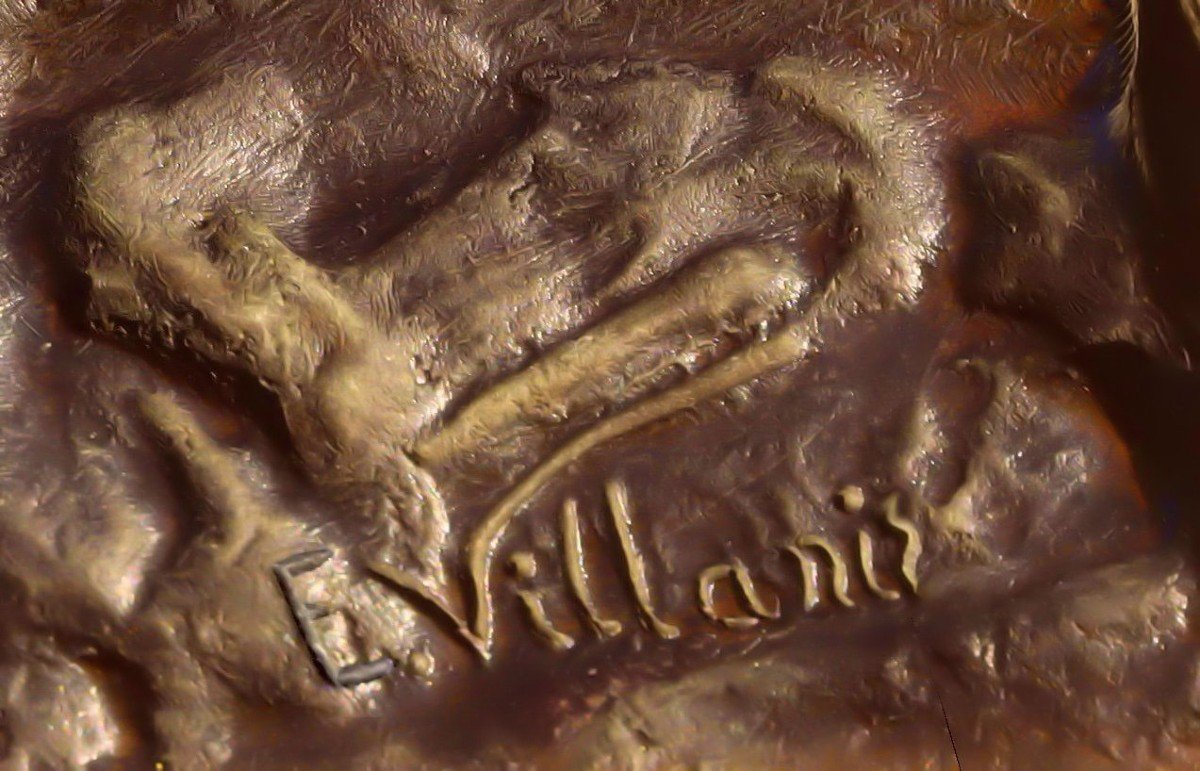 E. Villanis (1858-1914) Orientalist Bronze-photo-7