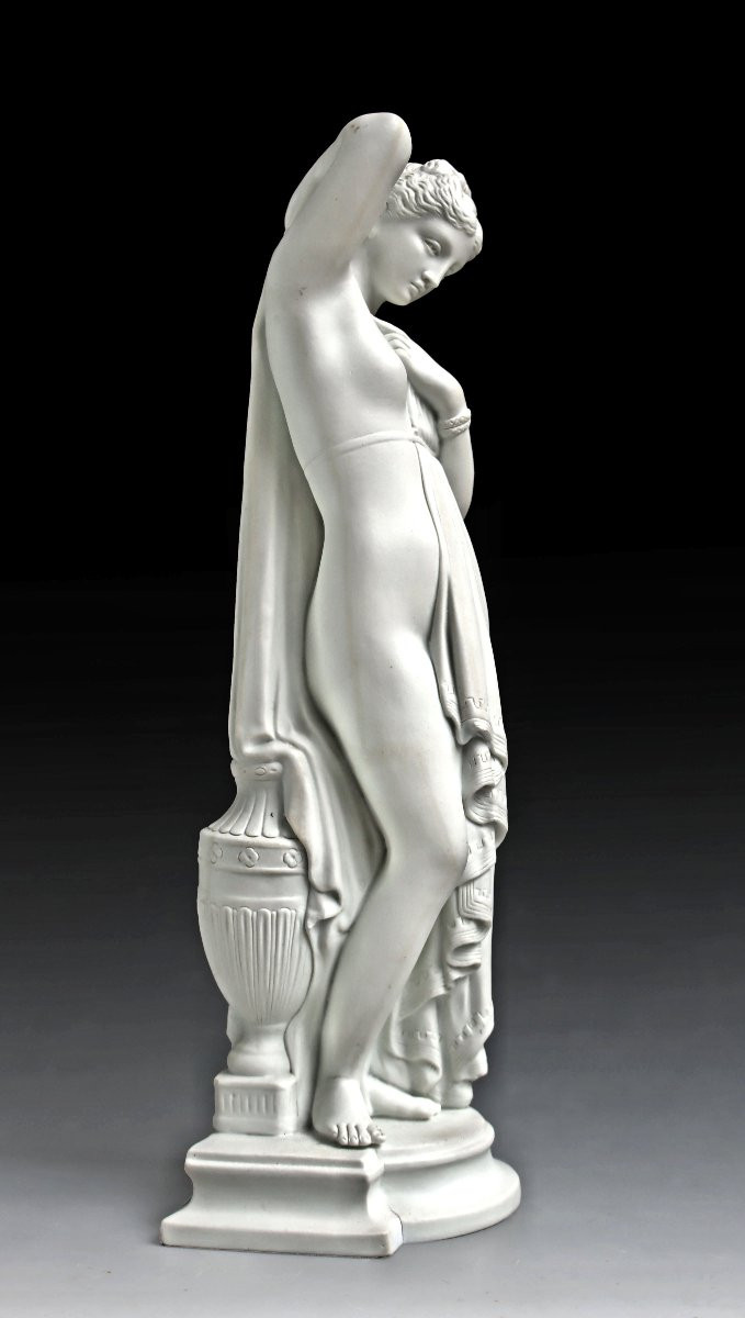 -Phryné- James Pradier (1790 -1852) Statue en Biscuit De Porcelaine -photo-3