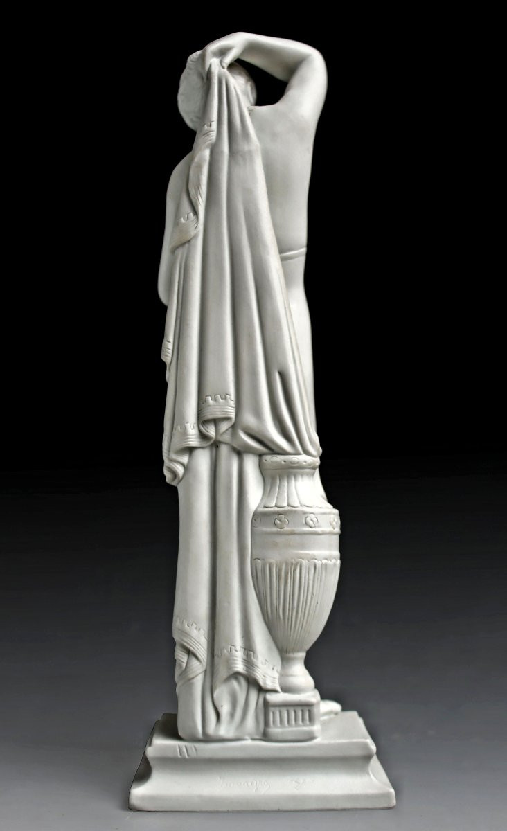 -Phryné- James Pradier (1790 -1852) Statue en Biscuit De Porcelaine -photo-5