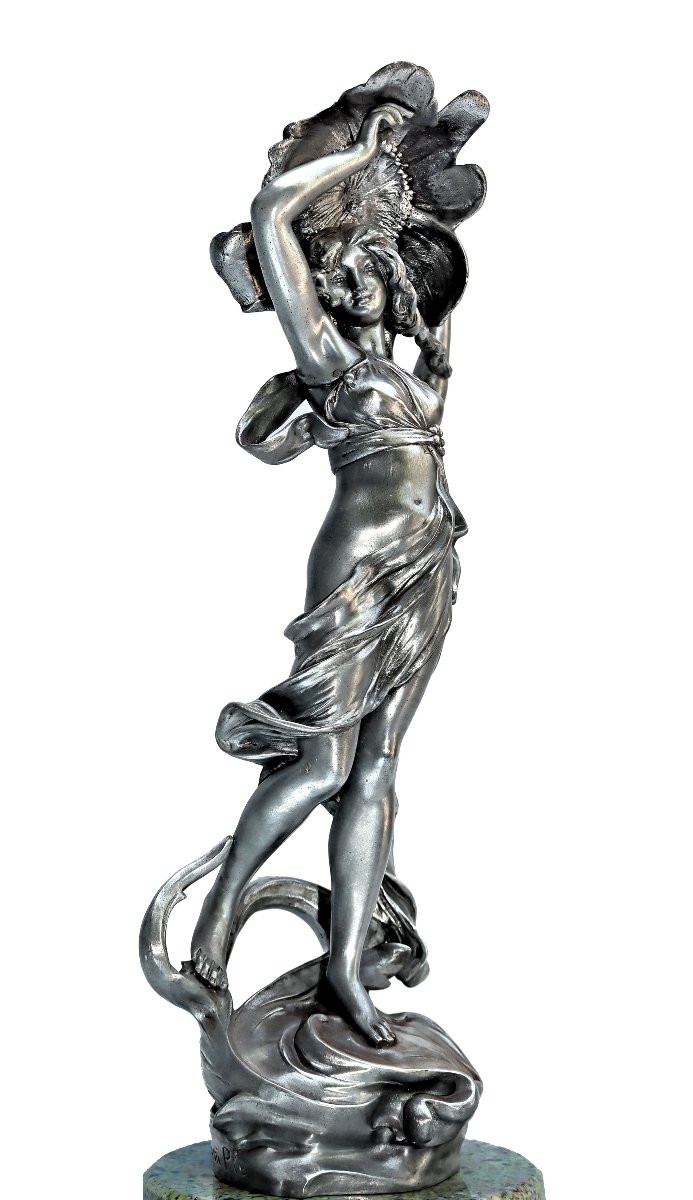 Henri Honoré PLÉ (1853-1922) Statue Femme Coquelicot-photo-1