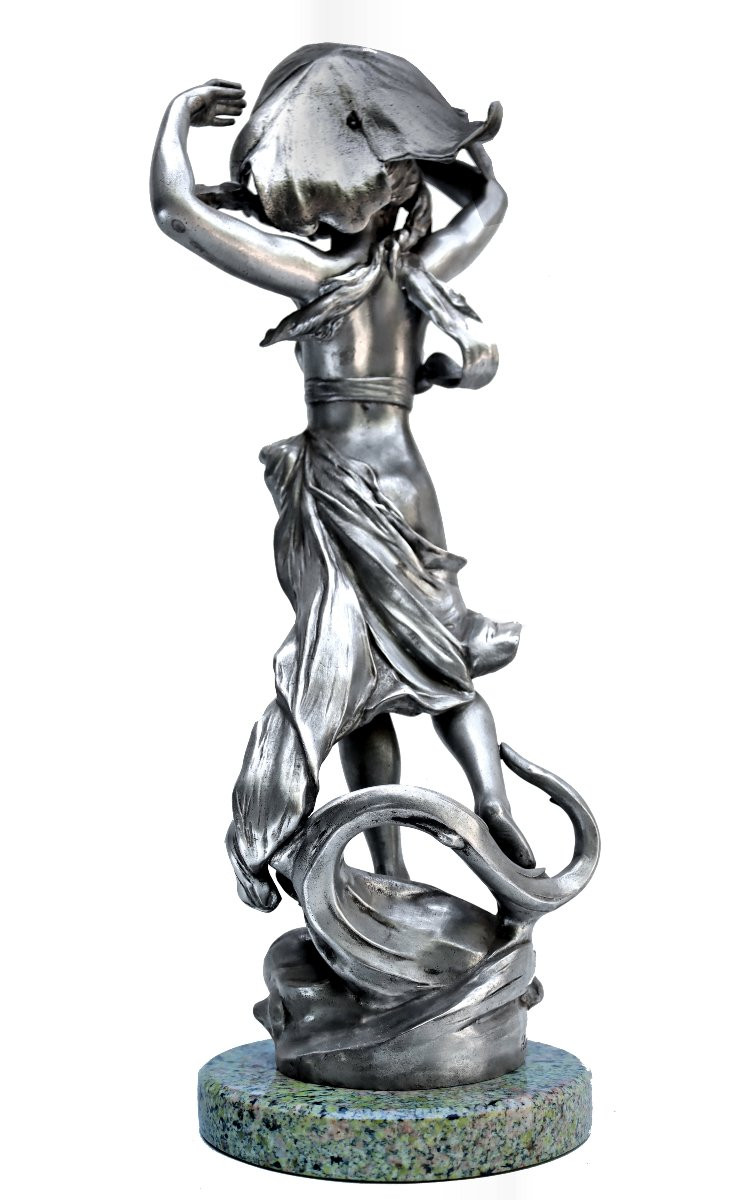 Henri Honoré PLÉ (1853-1922) Statue Femme Coquelicot-photo-2