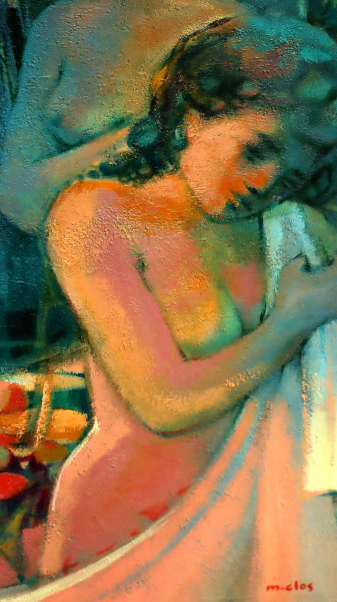Michel Clos (1934-2015) Large Hst "the Nymphs"-photo-3