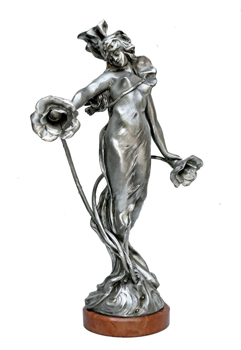 Anton NELSON (1849-1910) Statue Fleur de Rêve-photo-2
