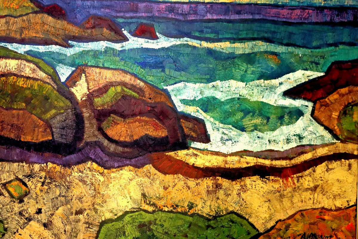 Alain Lansalot (1957-2016) Breton Coast Nabis Style-photo-4