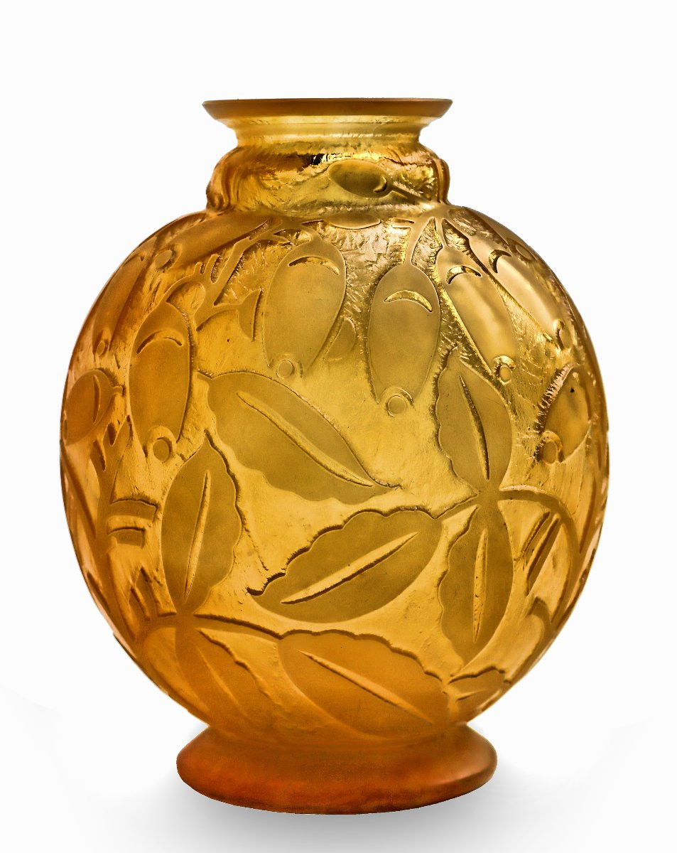 Daum Nancy Large Art Deco Vase 1930-photo-2