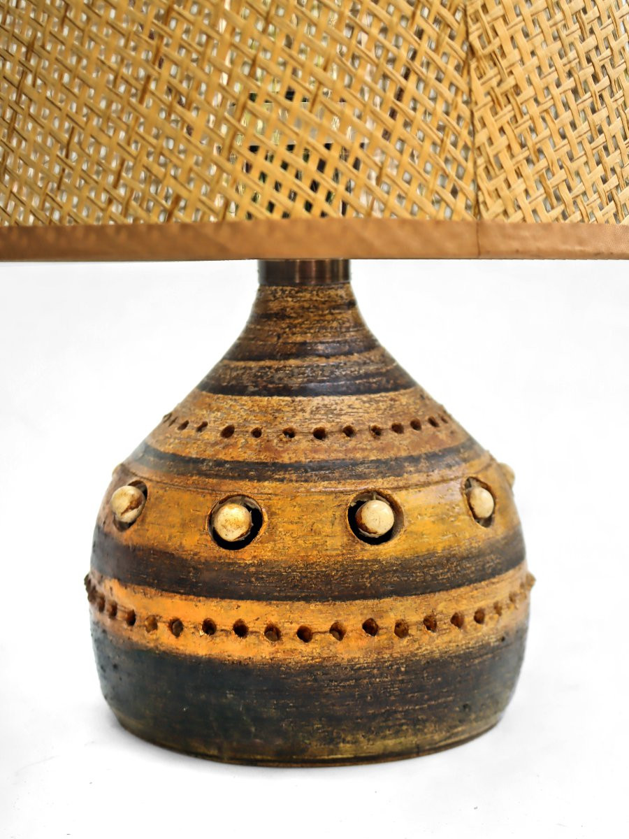 Georges Pelletier Ceramic Lamp The Wheel Vallauris-photo-2