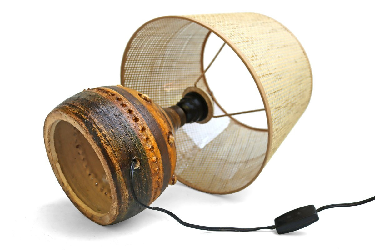Georges Pelletier Ceramic Lamp The Wheel Vallauris-photo-4