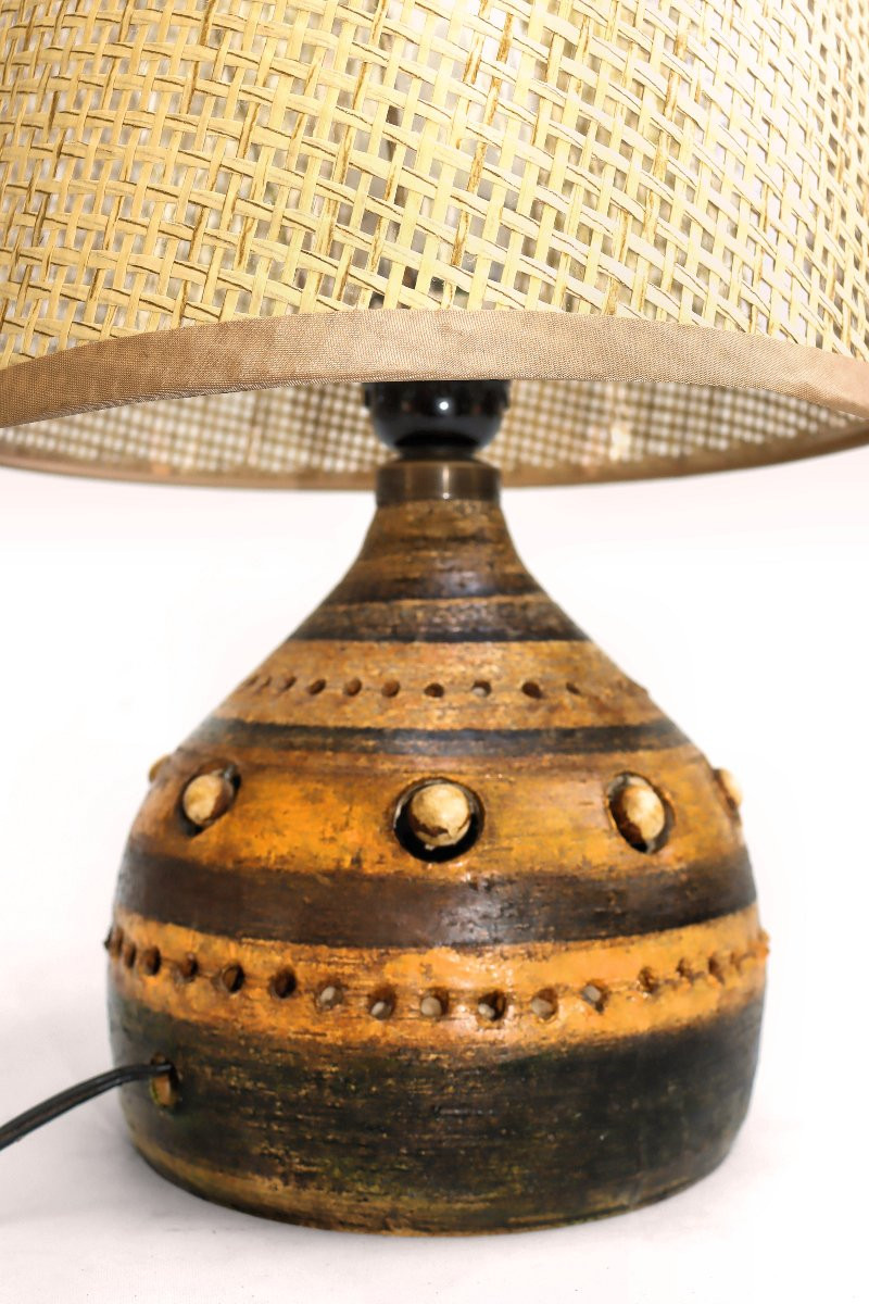 Georges Pelletier Ceramic Lamp The Wheel Vallauris-photo-4