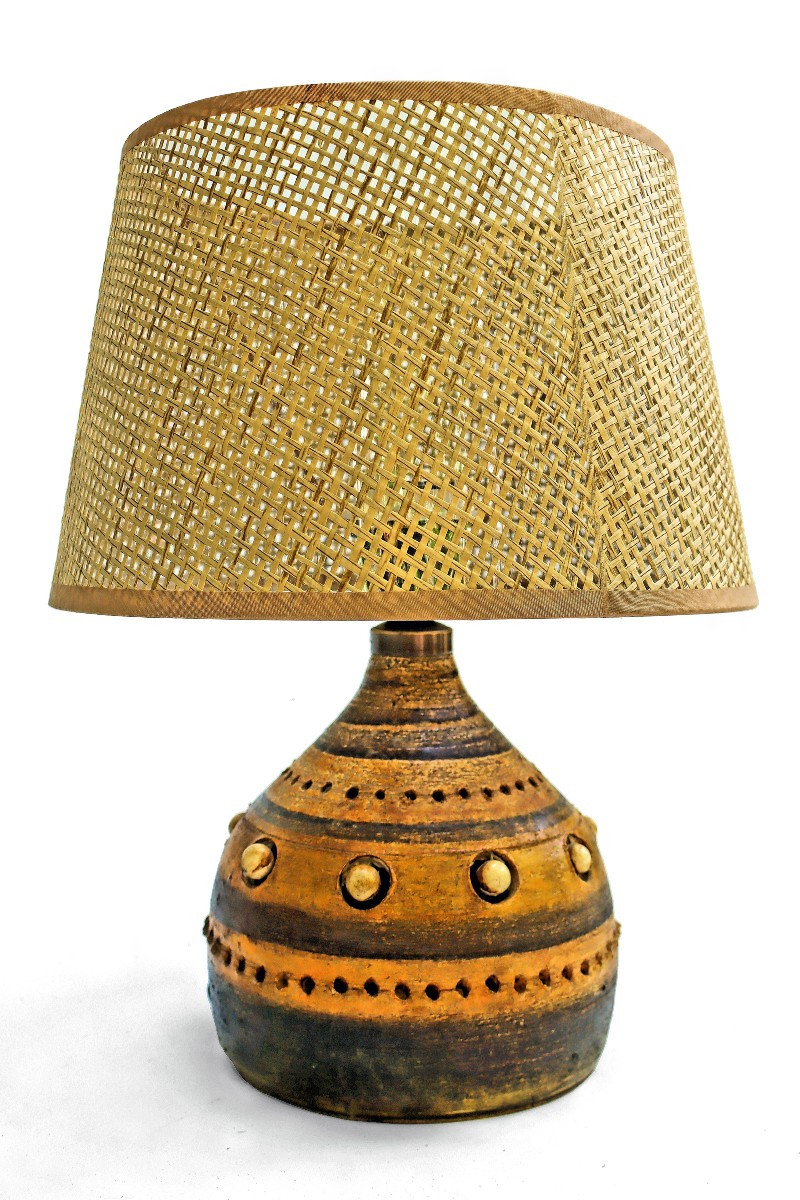 Georges Pelletier Ceramic Lamp The Wheel Vallauris