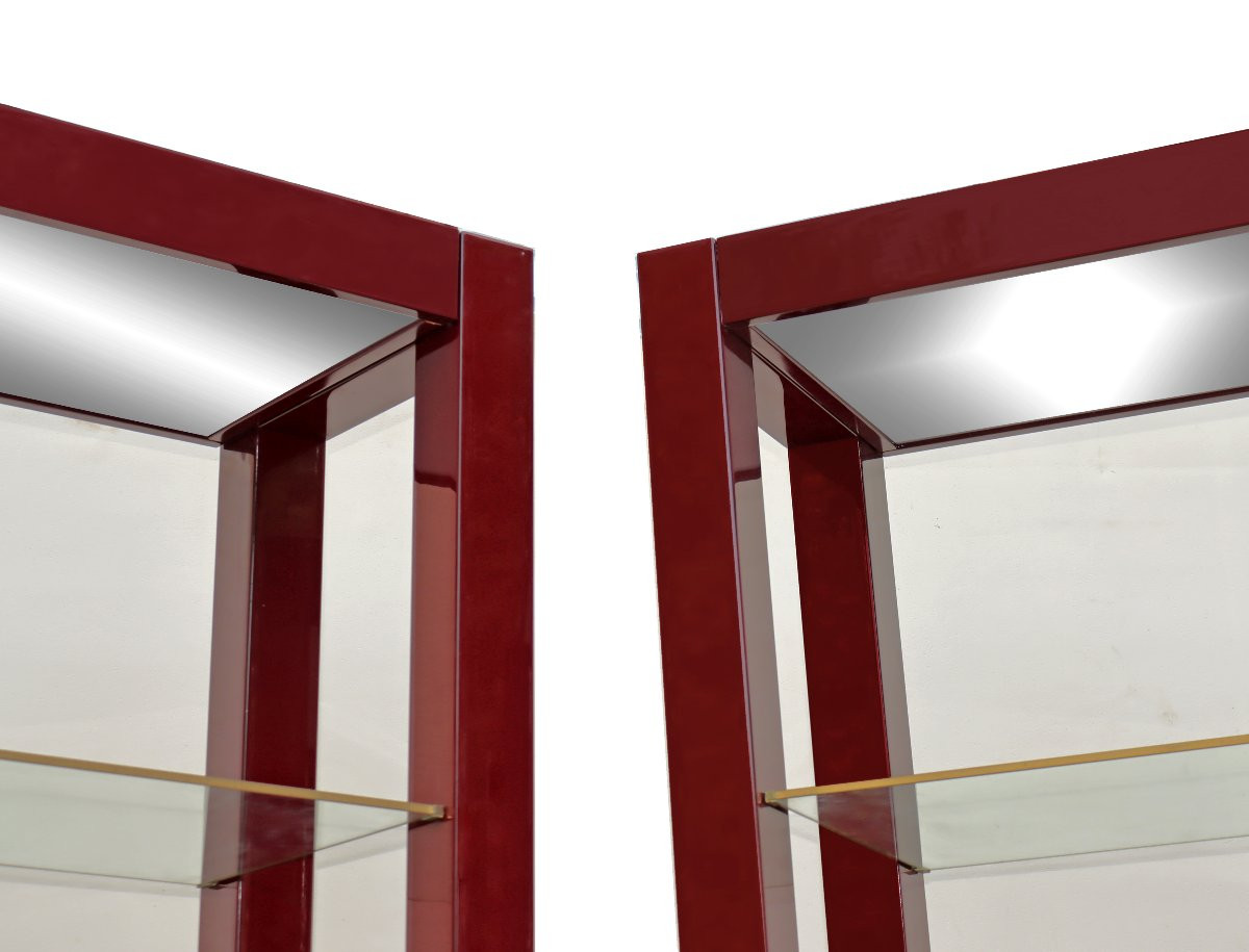 Paco Rabanne Pair Of Illuminated Bookcases 1970-photo-3
